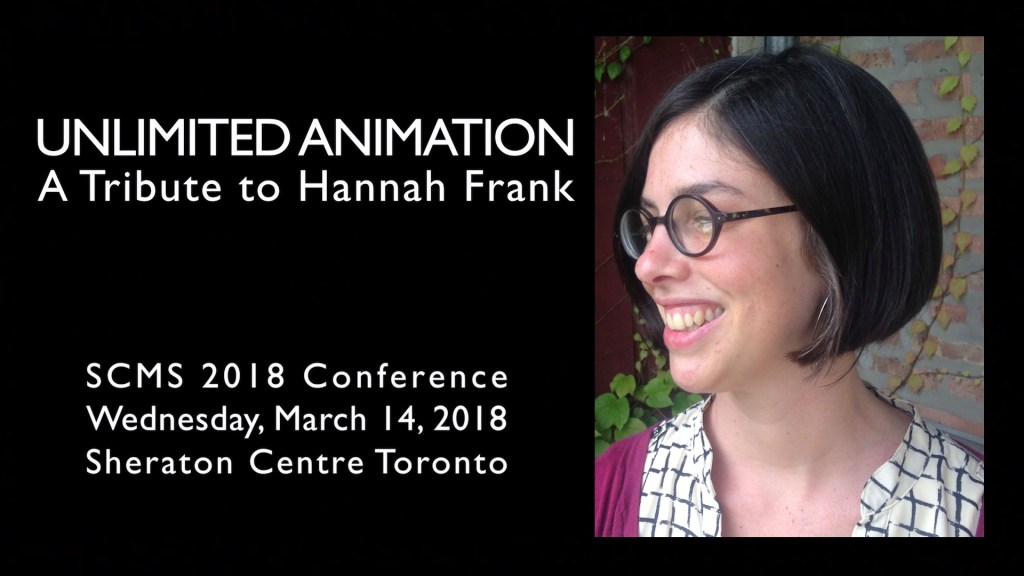 Unlimited Animation: A Tribute to Hannah Frank – video recording now&nbsp;available